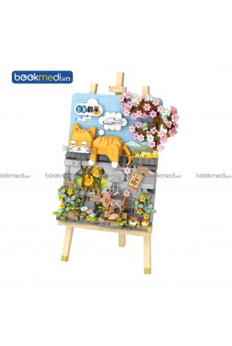 Đồ Chơi Lắp Ráp Mô Hình Tranh 3D Lie Flat Cat Hãng Loz